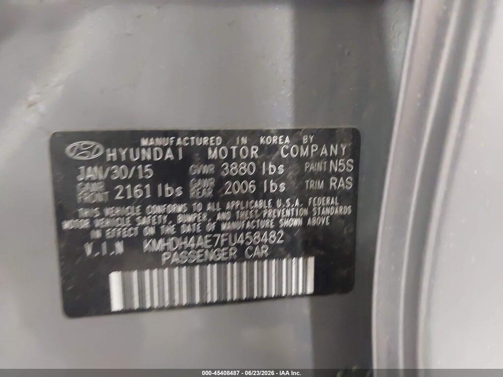 KMHDH4AE7FU458482 2015 HYUNDAI ELANTRA photo no. 9