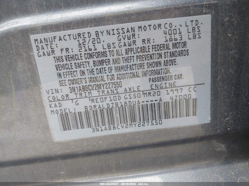 3N1AB8CV2MY227550 2021 NISSAN SENTRA photo no. 9