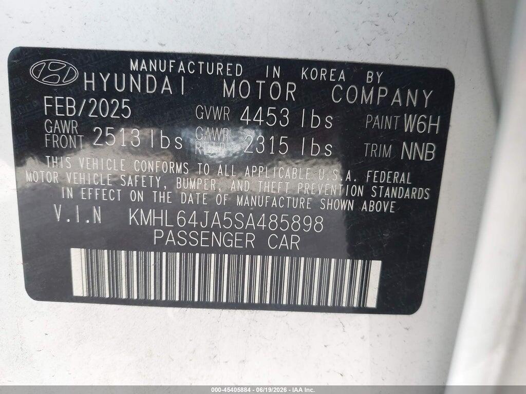 KMHL64JA5SA485898 2025 HYUNDAI SONATA photo no. 9