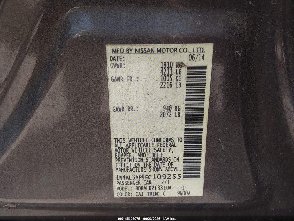 1N4AL3AP9FC109255 2015 NISSAN ALTIMA photo no. 9