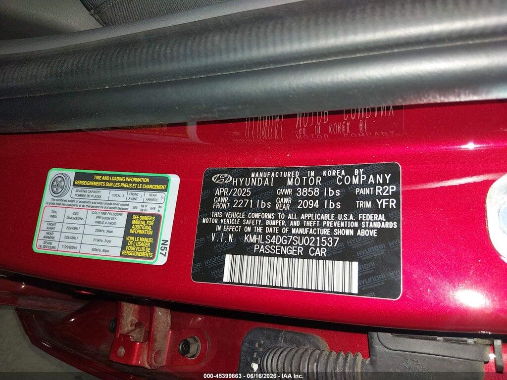 KMHLS4DG7SU021537 2025 HYUNDAI ELANTRA photo no. 9