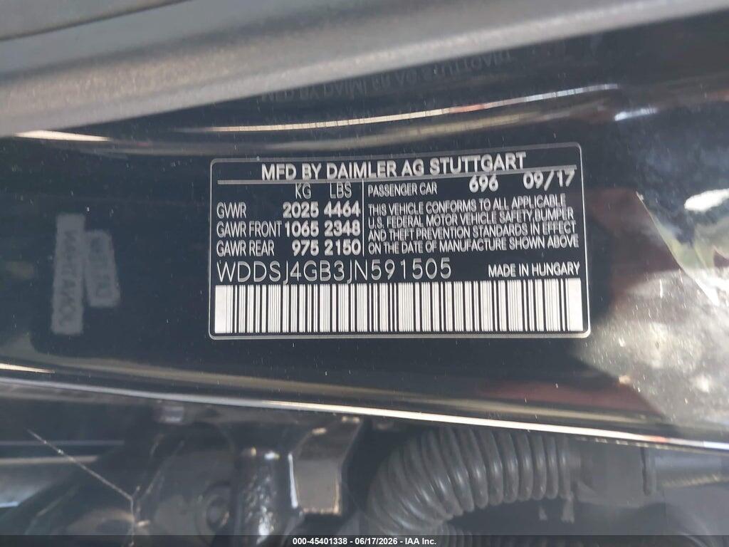 WDDSJ4GB3JN591505 2018 MERCEDES-BENZ CLA 250 photo no. 9