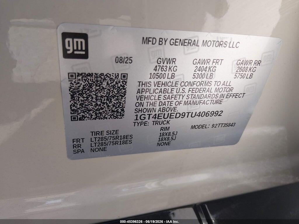 1GT4EUED9TU406992 2026 GMC SIERRA EV photo no. 8