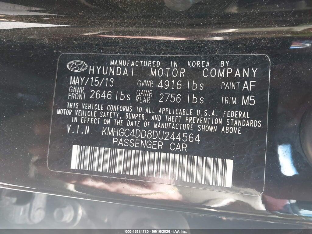 KMHGC4DD8DU244564 2013 HYUNDAI GENESIS photo no. 9