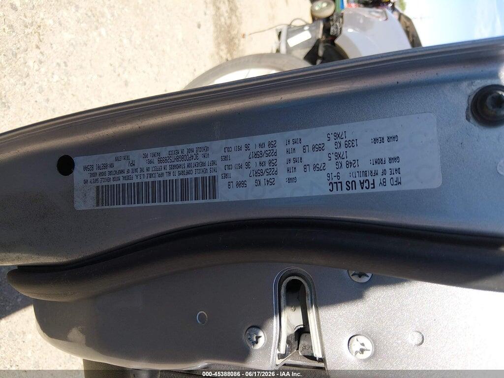3C4PDDBG8HT528999 2017 DODGE JOURNEY photo no. 9