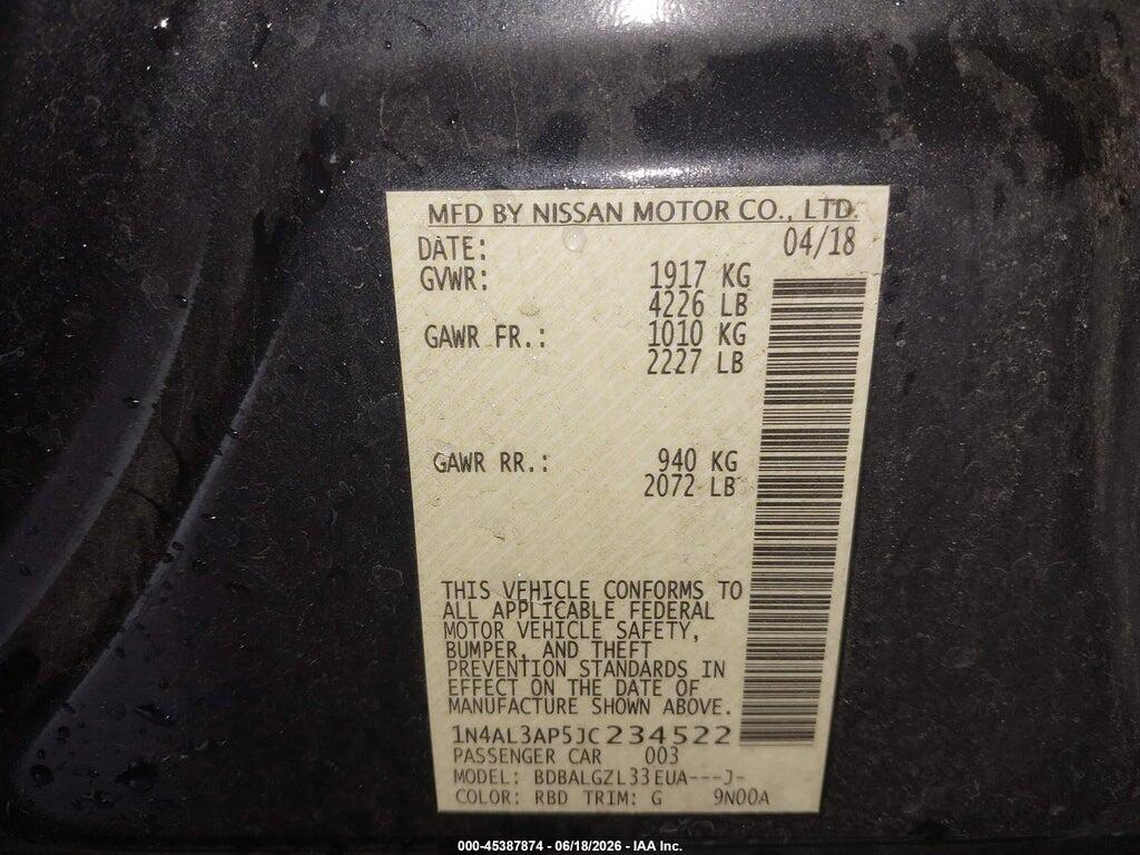 1N4AL3AP5JC234522 2018 NISSAN ALTIMA photo no. 9