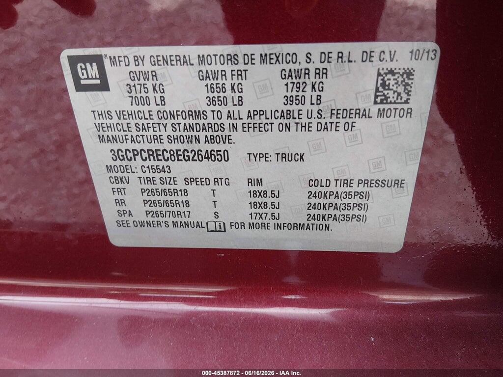 3GCPCREC8EG264650 2014 CHEVROLET SILVERADO 1500 photo no. 9