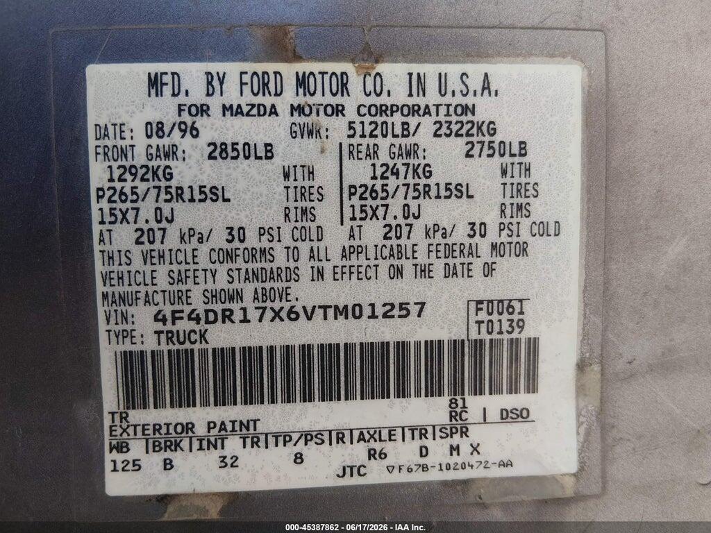 4F4DR17X6VTM01257 1997 MAZDA B4000 photo no. 9