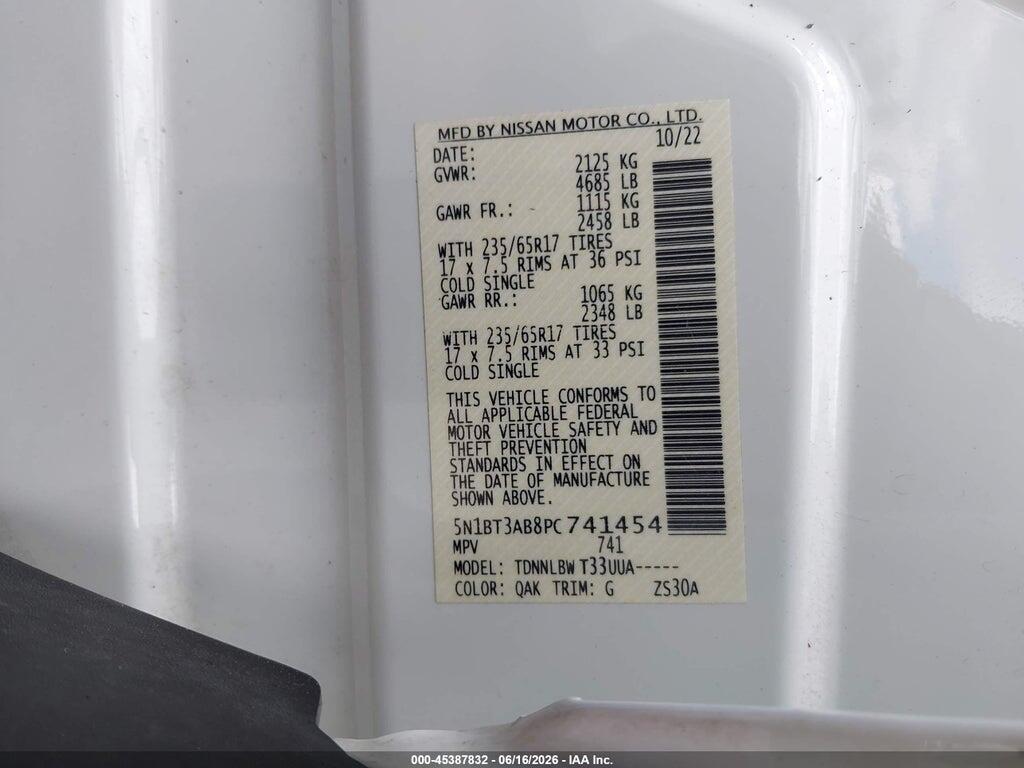 5N1BT3AB8PC741454 2023 NISSAN ROGUE photo no. 9