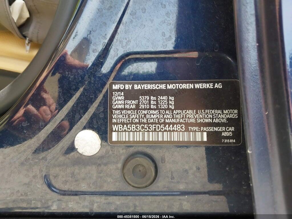 WBA5B3C53FD544483 2015 BMW 535I photo no. 9