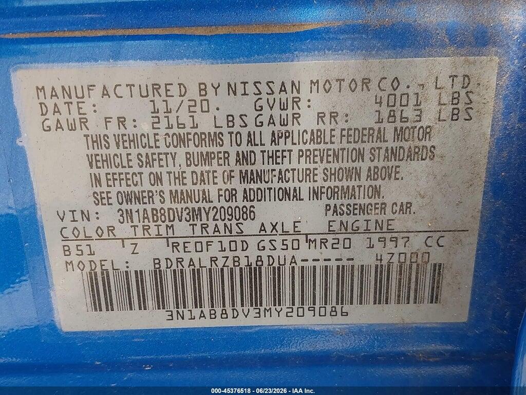 3N1AB8DV3MY209086 2021 NISSAN SENTRA photo no. 9