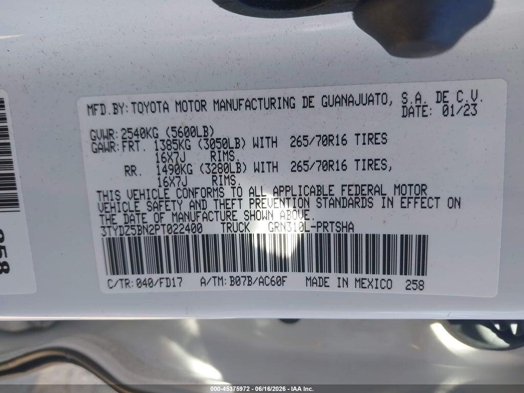 3TYDZ5BN2PT022400 2023 TOYOTA TACOMA photo no. 9