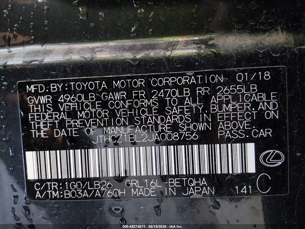 JTHCZ1BL2JA008756 2018 LEXUS GS 350 photo no. 7