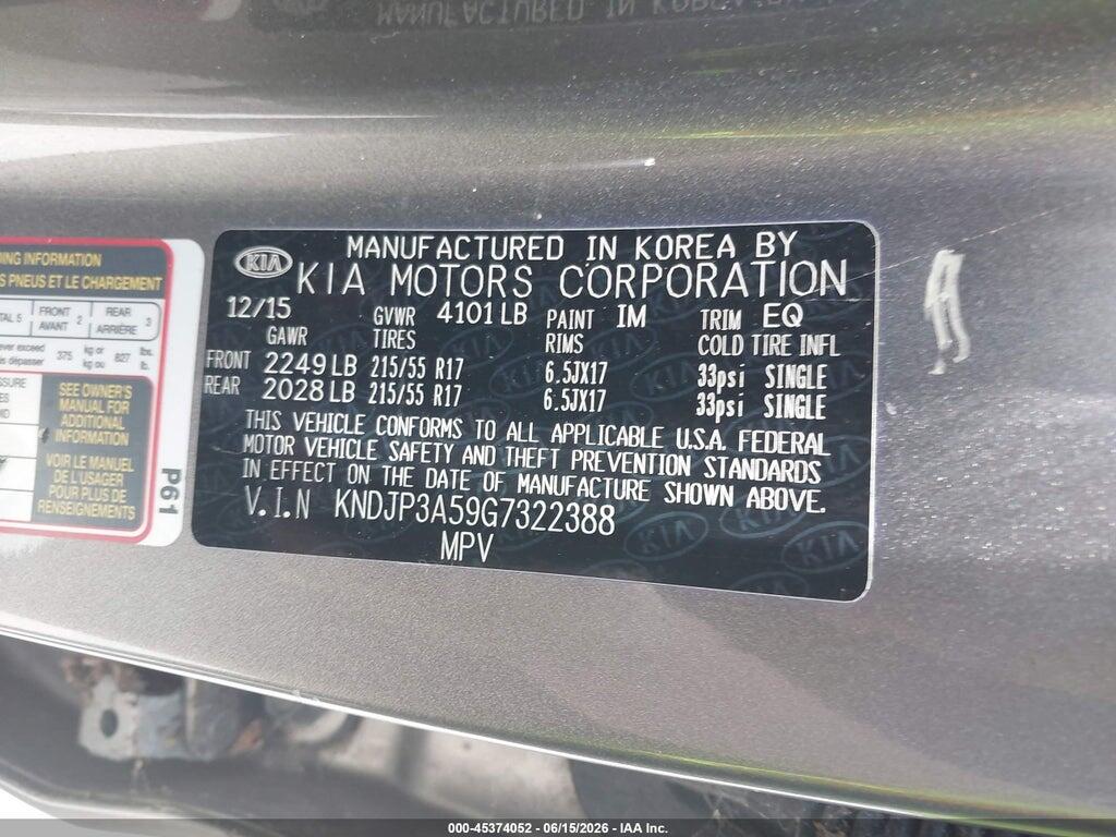 KNDJP3A59G7322388 2016 KIA SOUL photo no. 9