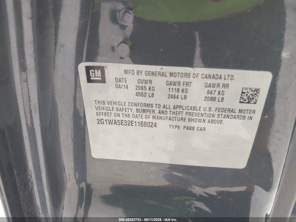 2G1WA5E32E1168024 2014 CHEVROLET IMPALA LIMITED photo no. 9