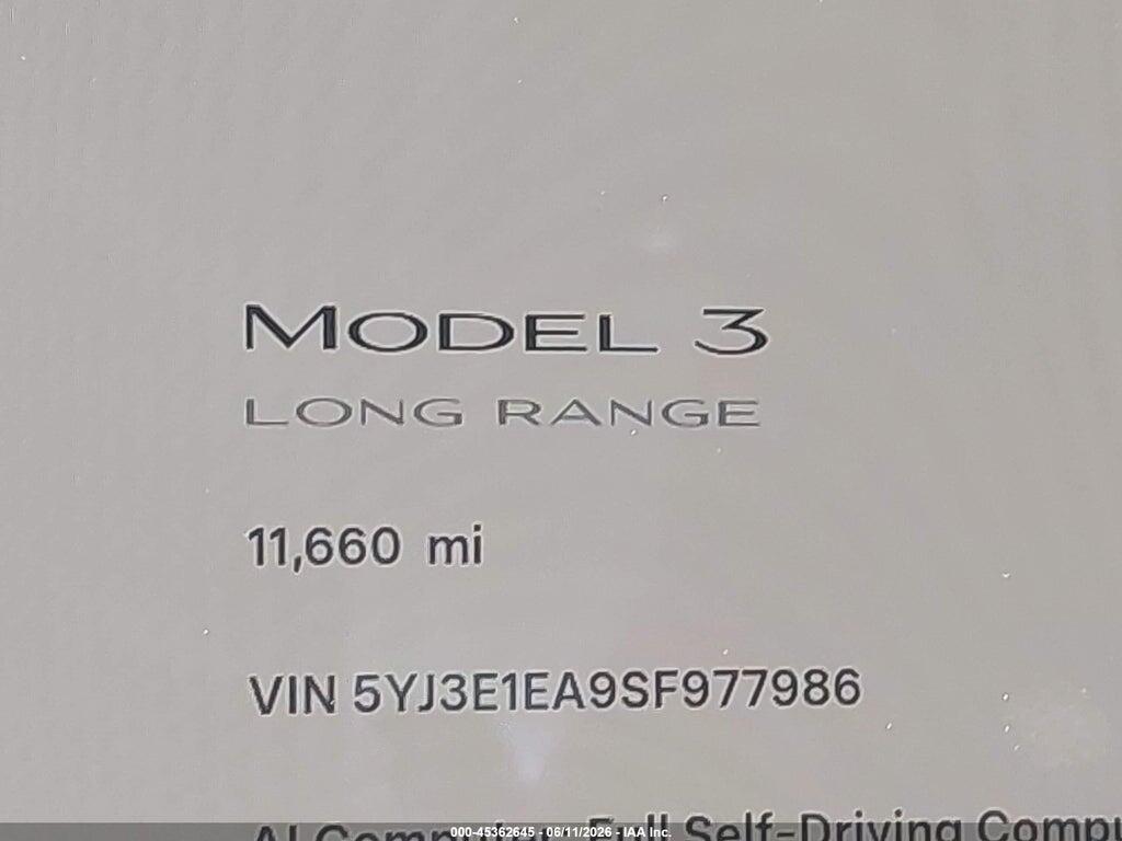 5YJ3E1EA9SF977986 2025 TESLA MODEL 3 photo no. 7