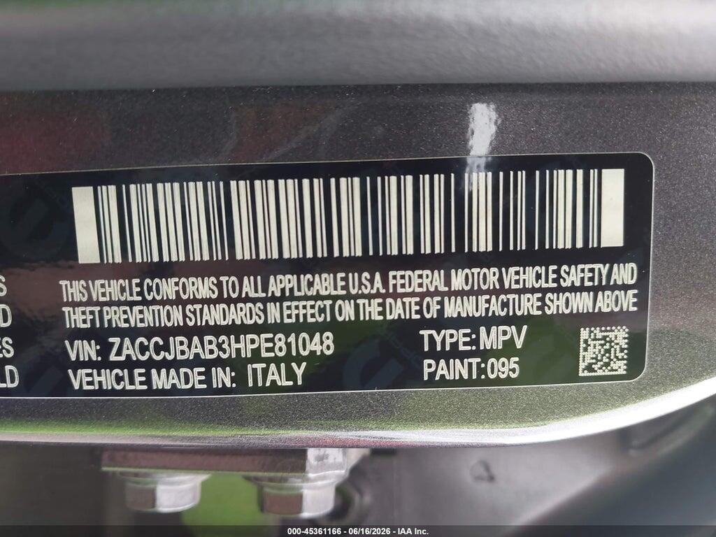 ZACCJBAB3HPE81048 2017 JEEP RENEGADE photo no. 9