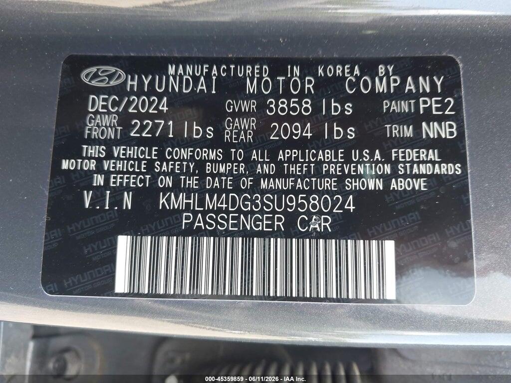 KMHLM4DG3SU958024 2025 HYUNDAI ELANTRA photo no. 9