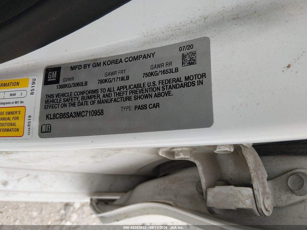 KL8CB6SA3MC710958 2021 CHEVROLET SPARK photo no. 9