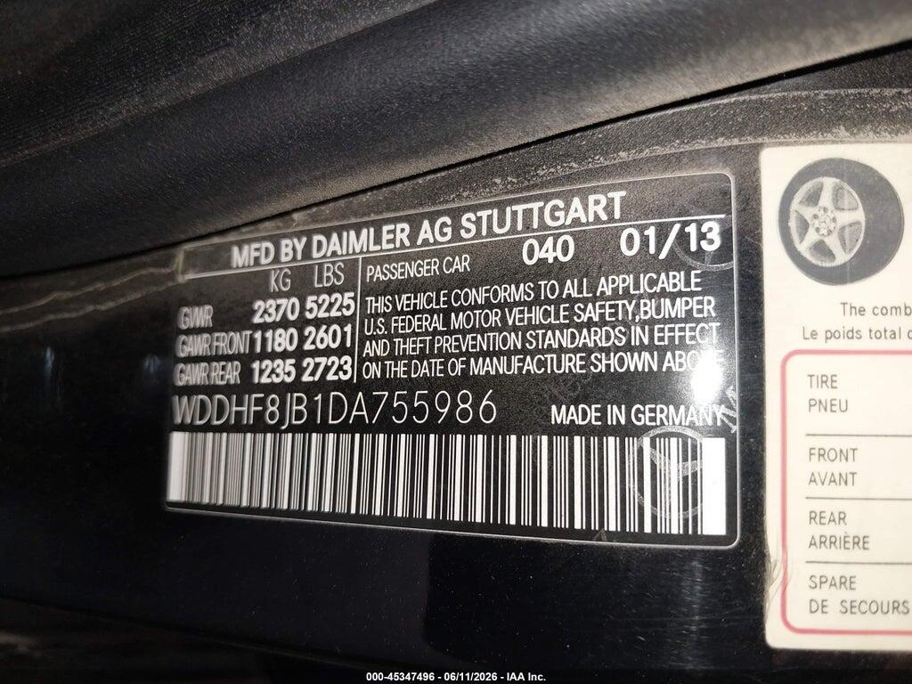 WDDHF8JB1DA755986 2013 MERCEDES-BENZ E 350 photo no. 9