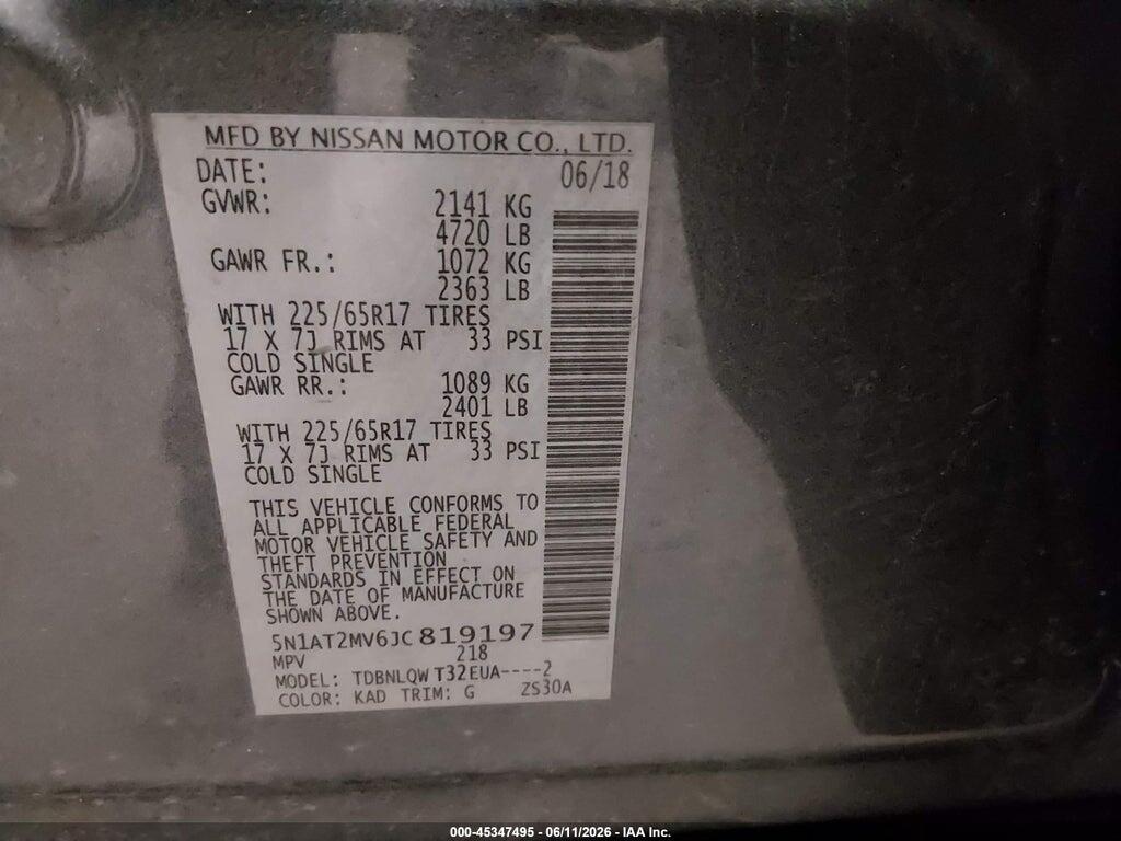 5N1AT2MV6JC819197 2018 NISSAN ROGUE photo no. 9