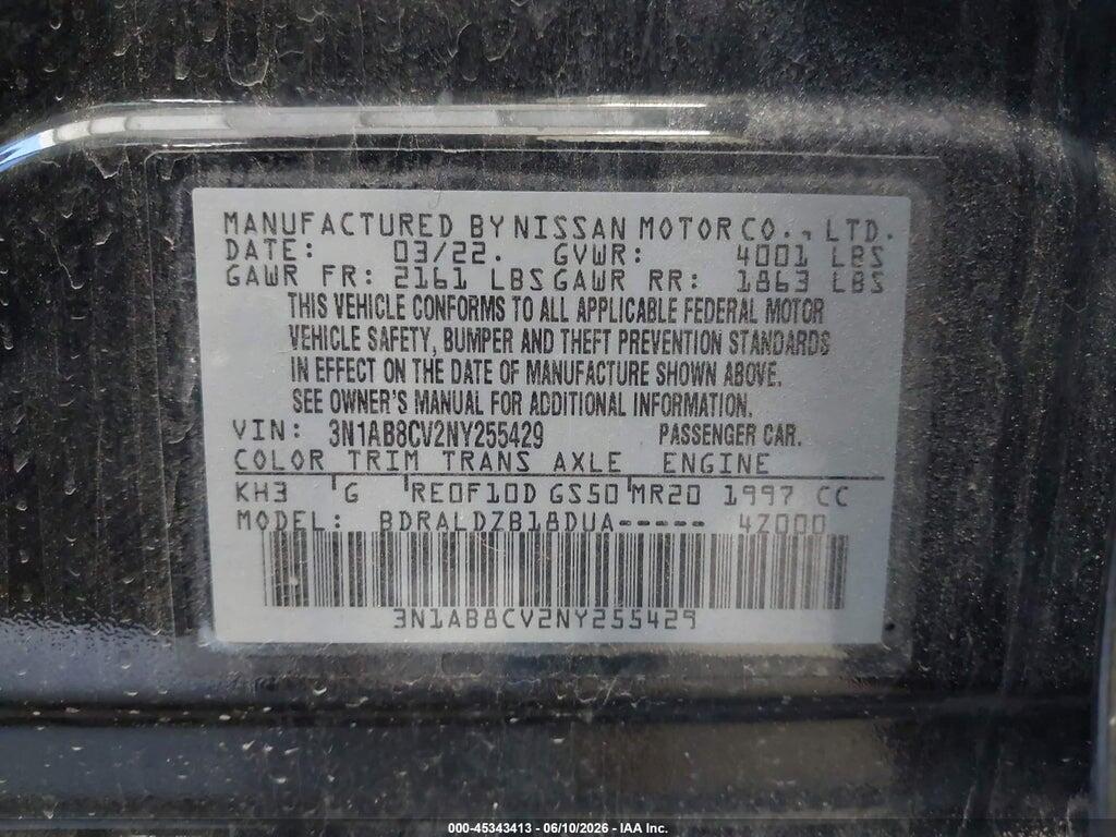 3N1AB8CV2NY255429 2022 NISSAN SENTRA photo no. 9