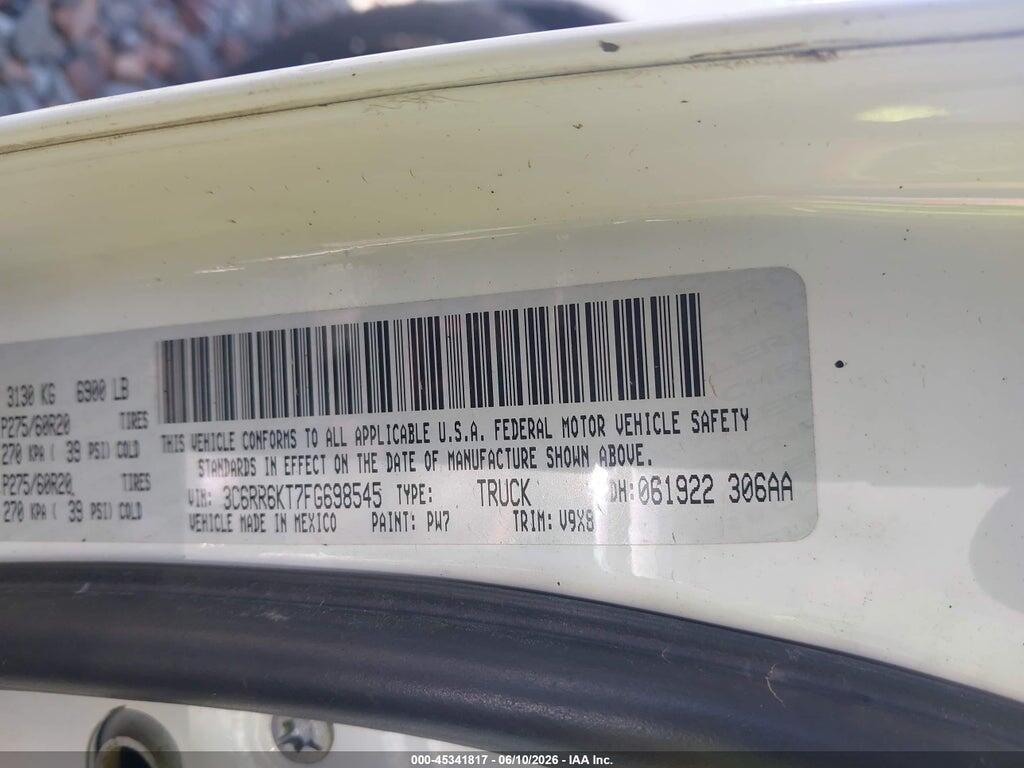 3C6RR6KT7FG698545 2015 RAM 1500 photo no. 9