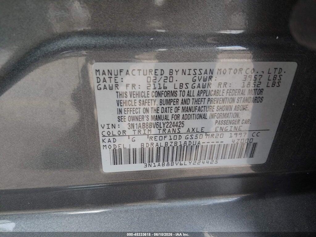 3N1AB8BV6LY224425 2020 NISSAN SENTRA photo no. 9
