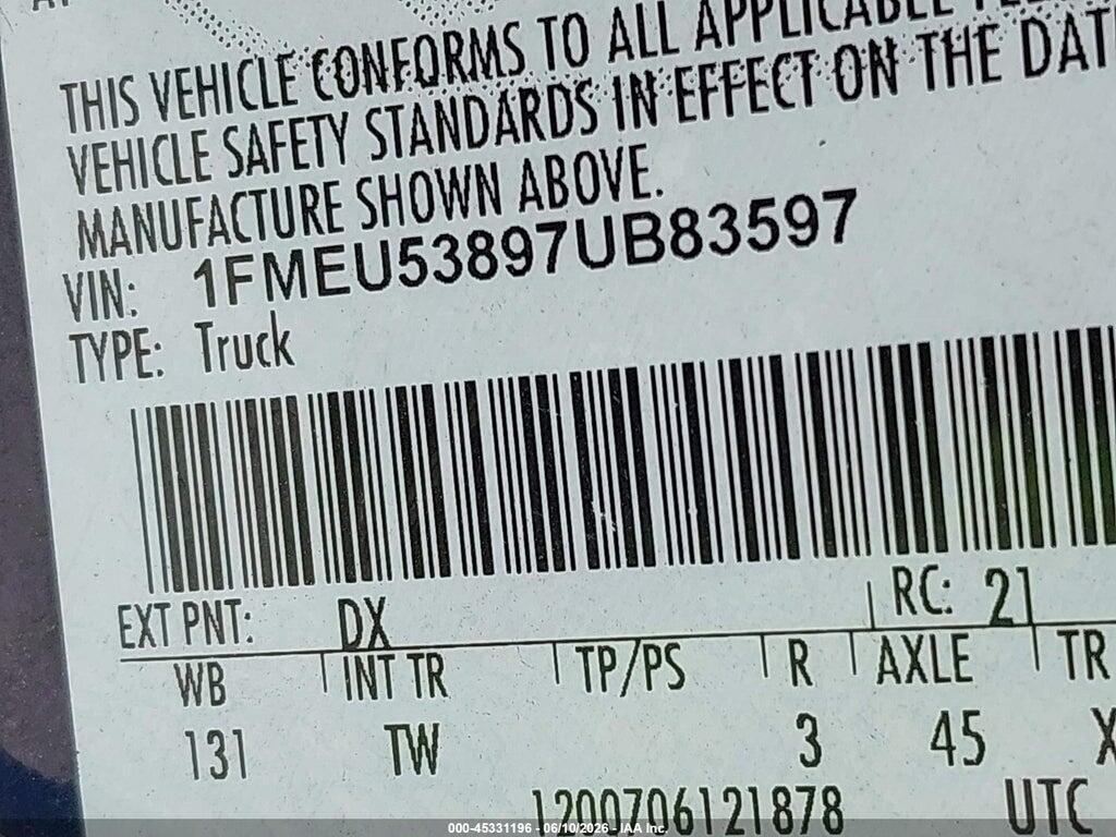 1FMEU53897UB83597 2007 FORD EXPLORER SPORT TRAC photo no. 9