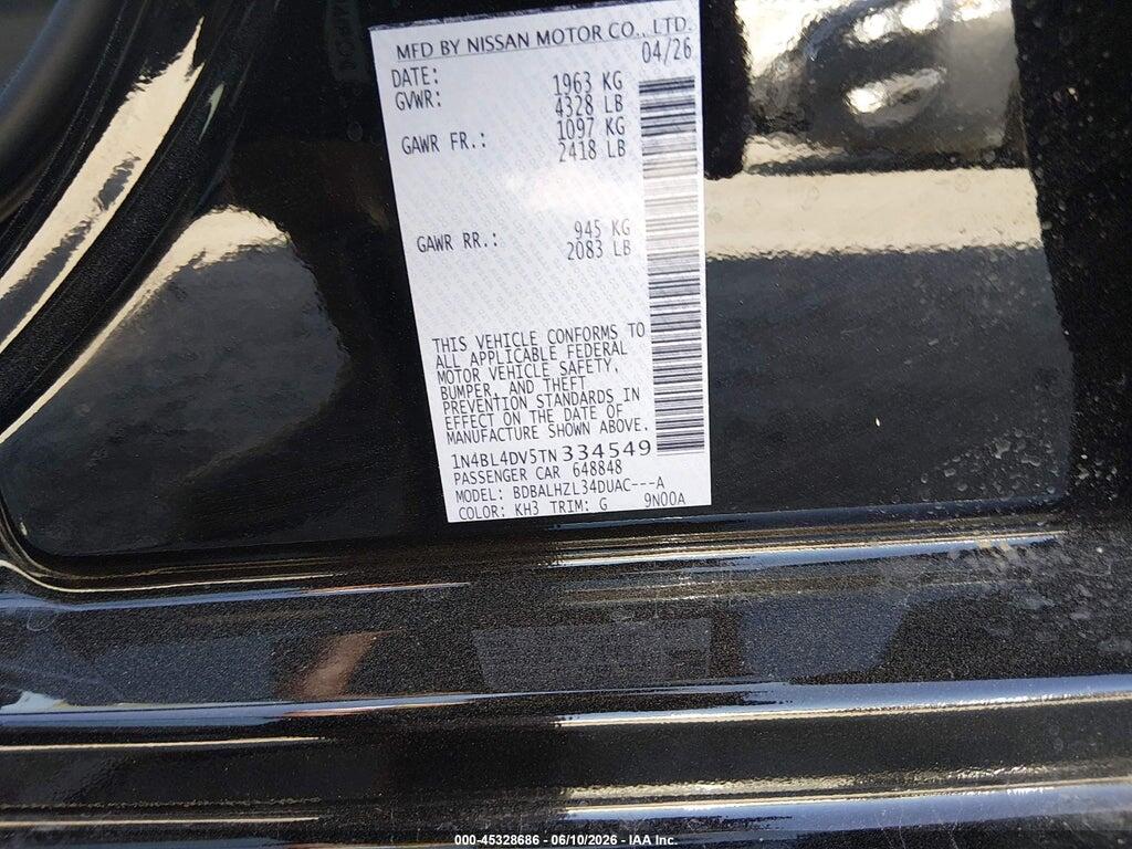 1N4BL4DV5TN334549 2026 NISSAN ALTIMA photo no. 9