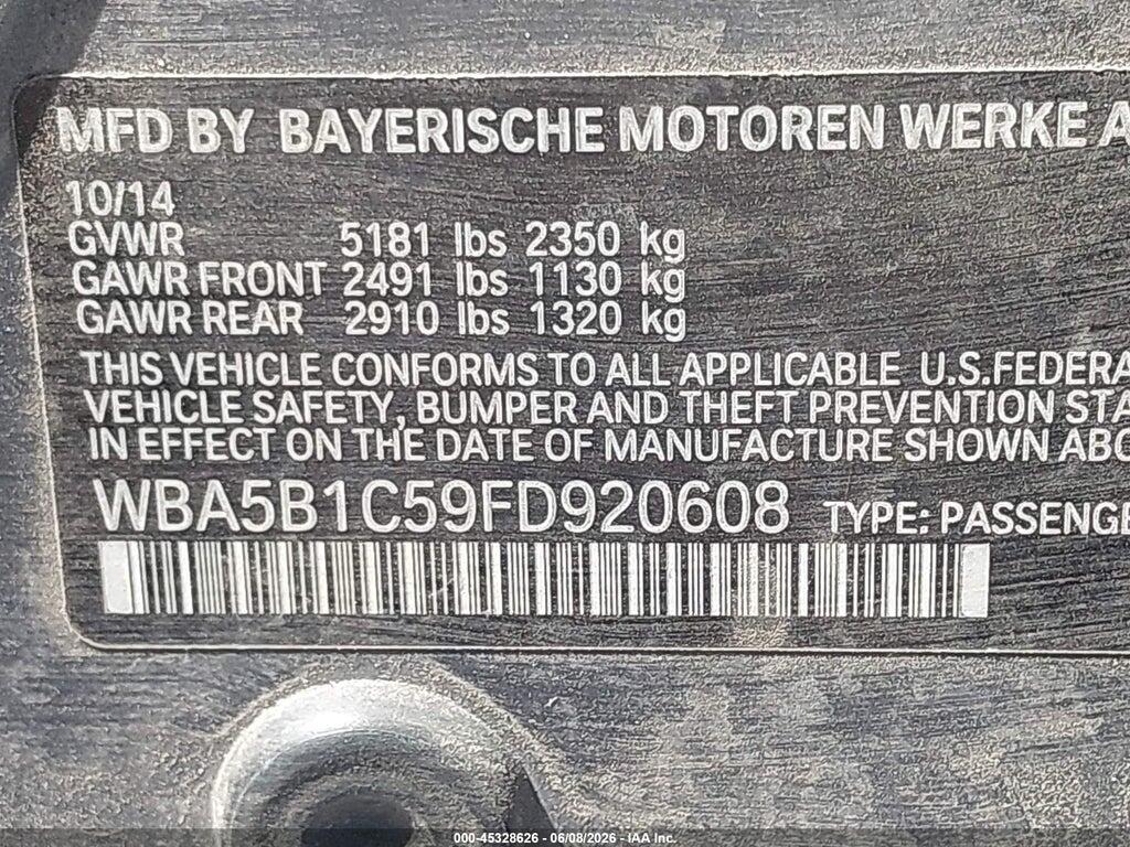 WBA5B1C59FD920608 2015 BMW 535I photo no. 9
