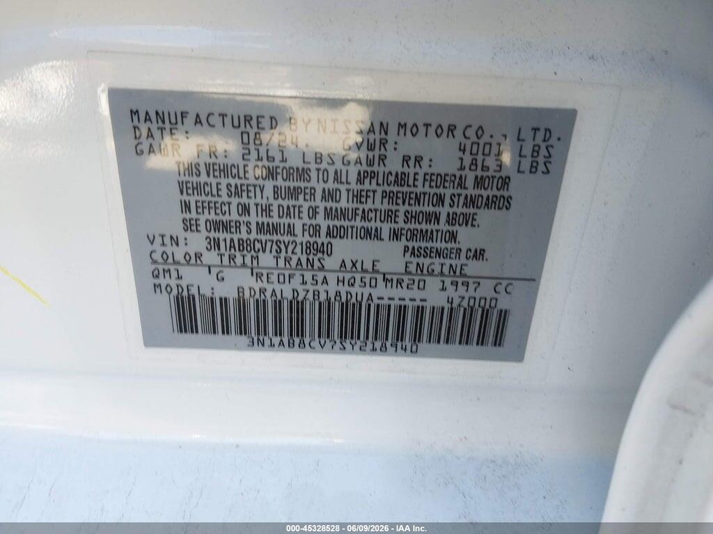 3N1AB8CV7SY218940 2025 NISSAN SENTRA photo no. 9