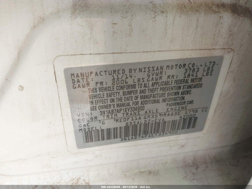 3N1AB7AP1EY334900 2014 NISSAN SENTRA photo no. 9