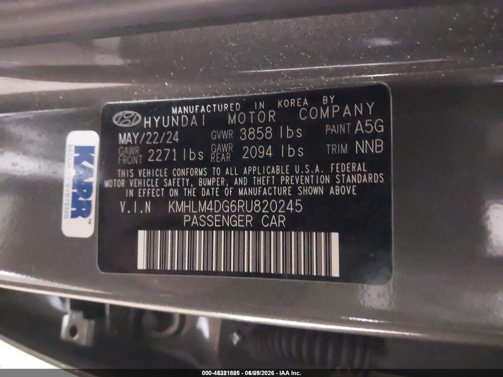 KMHLM4DG6RU820245 2024 HYUNDAI ELANTRA photo no. 9
