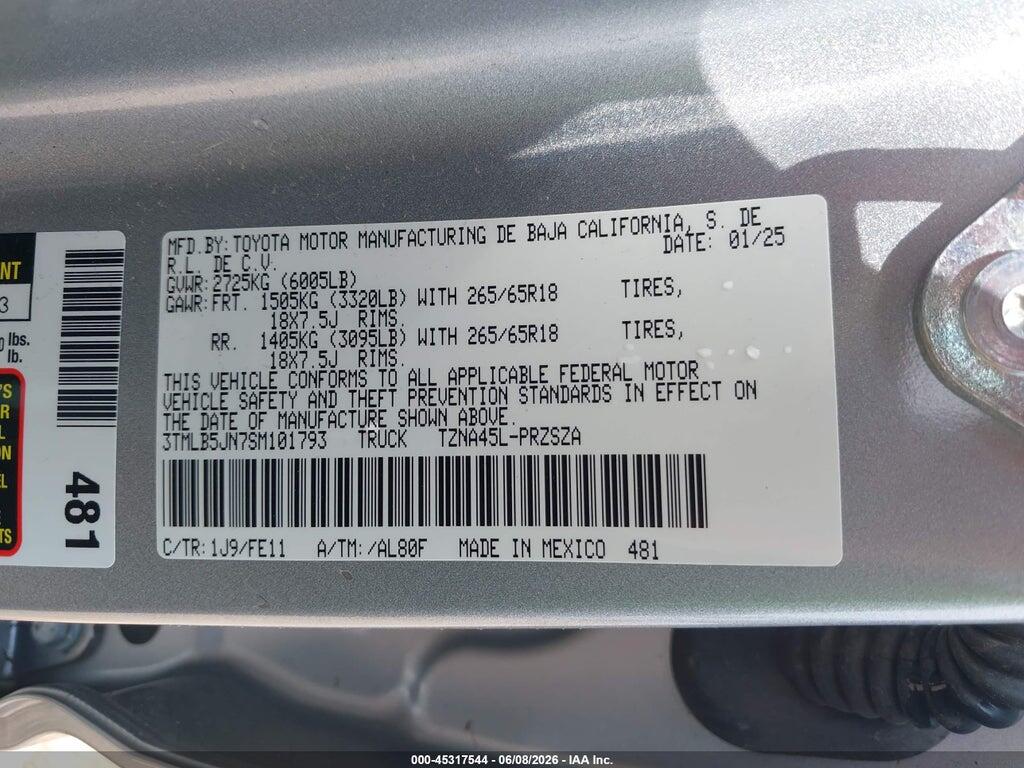 3TMLB5JN7SM101793 2025 TOYOTA TACOMA photo no. 9