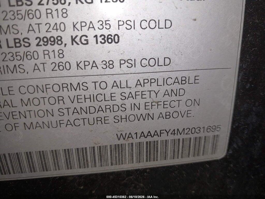 WA1AAAFY4M2031695 2021 AUDI Q5 photo no. 9