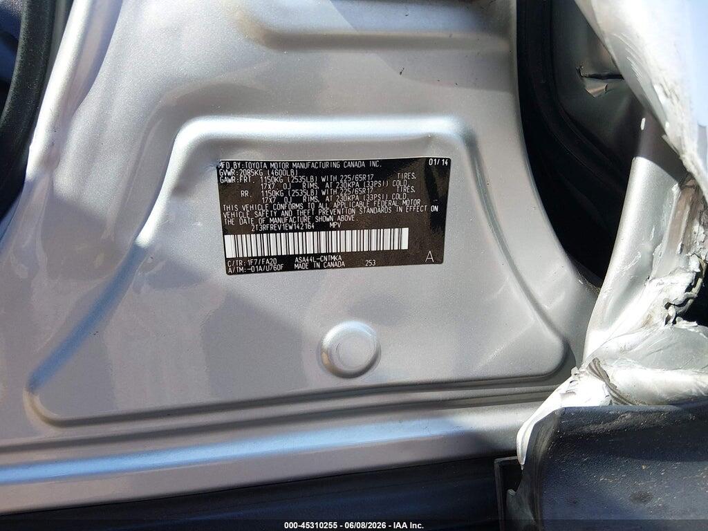 2T3RFREV1EW142164 2014 TOYOTA RAV4 photo no. 9