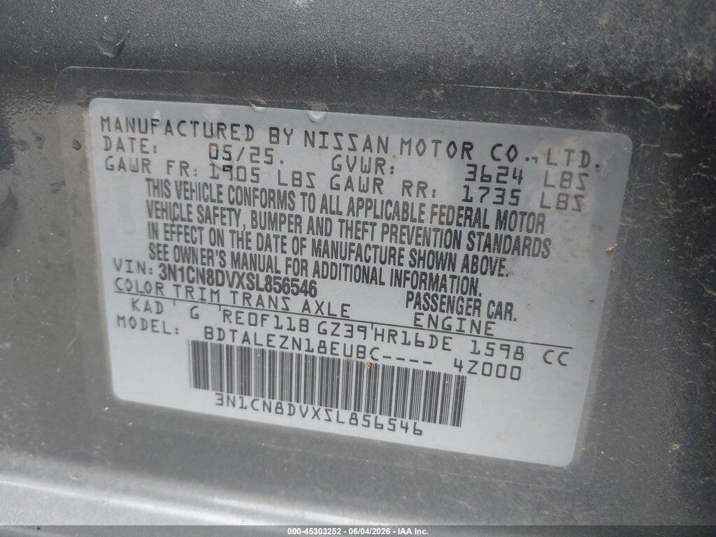 3N1CN8DVXSL856546 2025 NISSAN VERSA photo no. 9