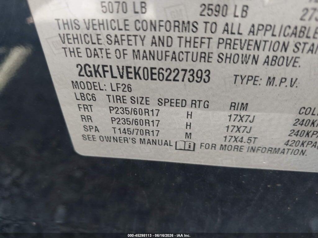 2GKFLVEK0E6227393 2014 GMC TERRAIN photo no. 9