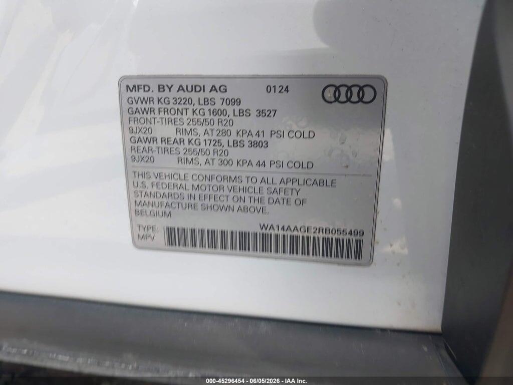 WA14AAGE2RB055499 2024 AUDI Q8 E-TRON photo no. 9