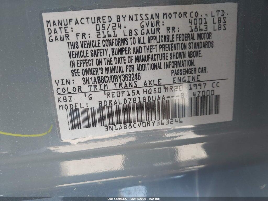 3N1AB8CV0RY363246 2024 NISSAN SENTRA photo no. 9