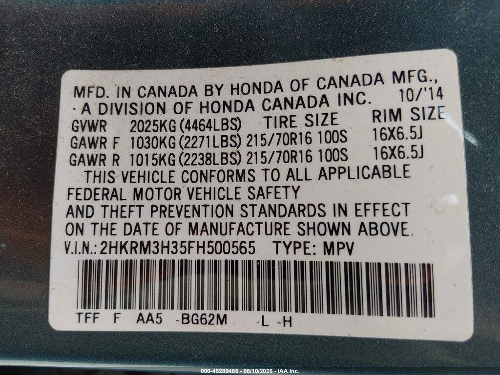2HKRM3H35FH500565 2015 HONDA CR-V photo no. 9