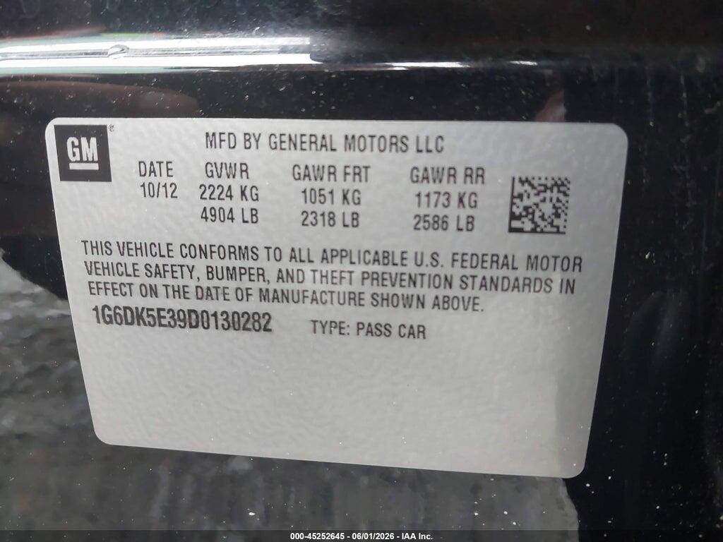 1G6DK5E39D0130282 2013 CADILLAC CTS photo no. 9