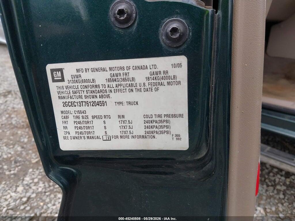 2GCEC13T761204591 2006 CHEVROLET SILVERADO 1500 photo no. 9
