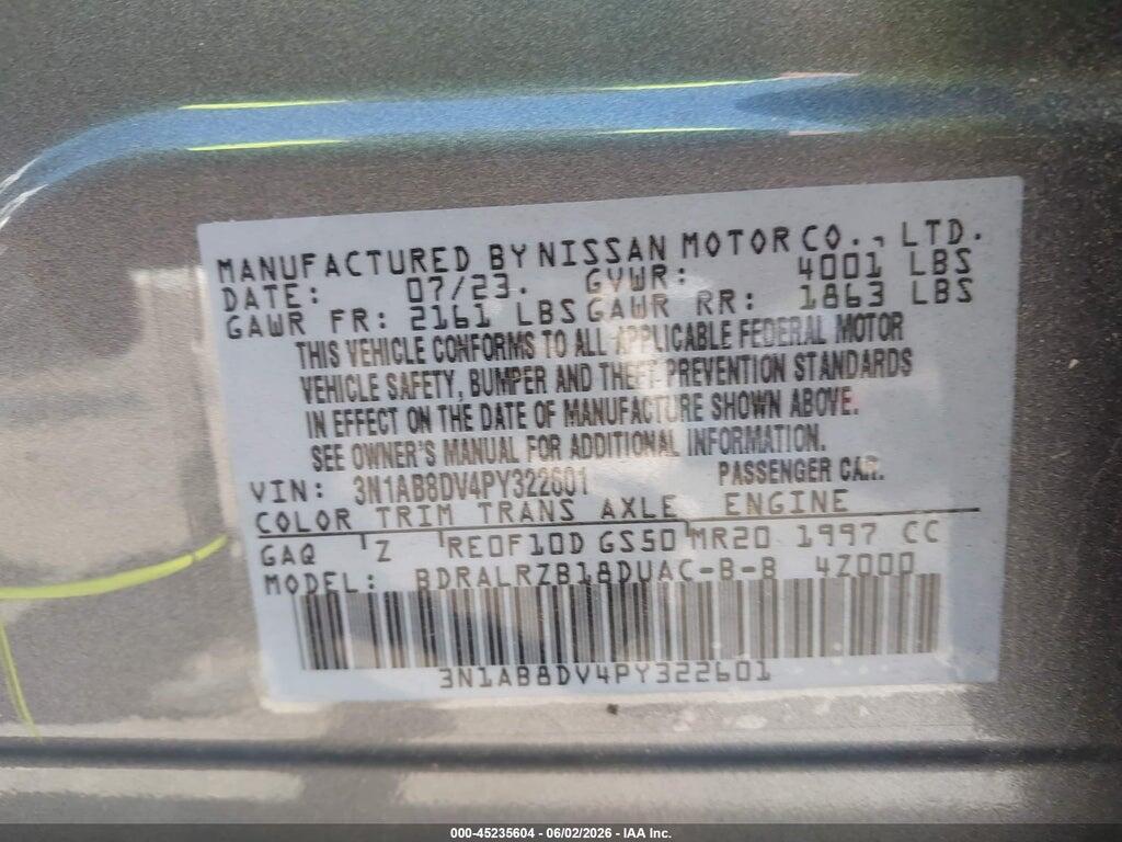 3N1AB8DV4PY322601 2023 NISSAN SENTRA photo no. 9