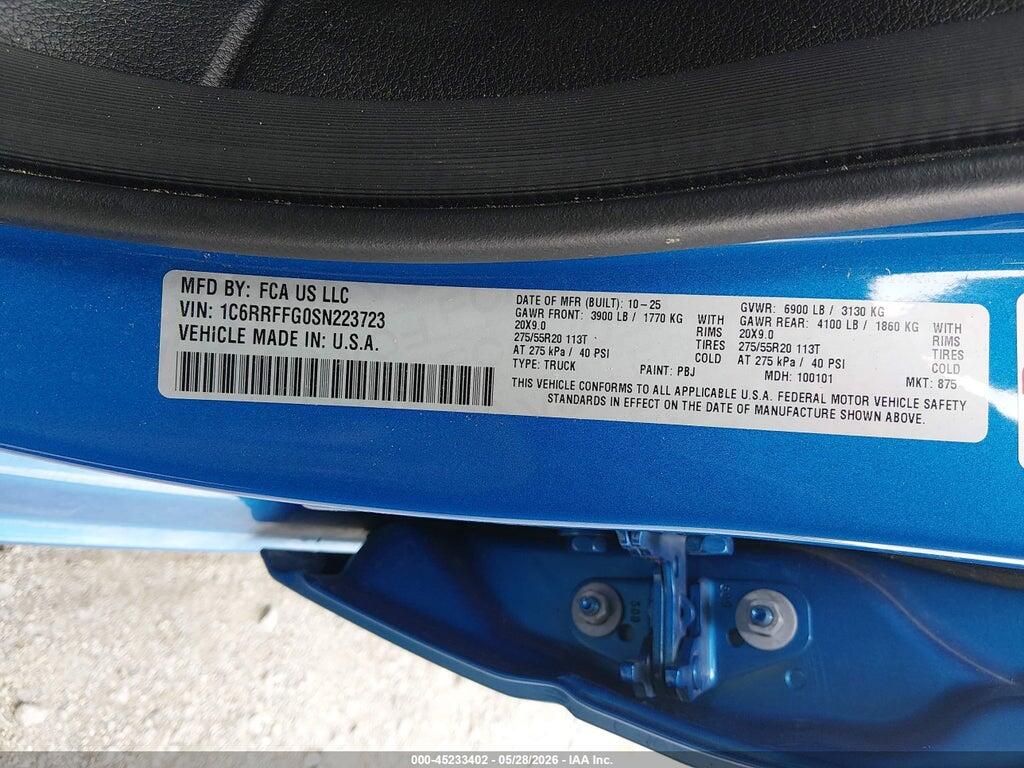1C6RRFFG0SN223723 2025 RAM 1500 photo no. 9