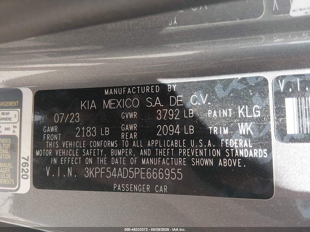 3KPF54AD5PE666955 2023 KIA FORTE photo no. 9