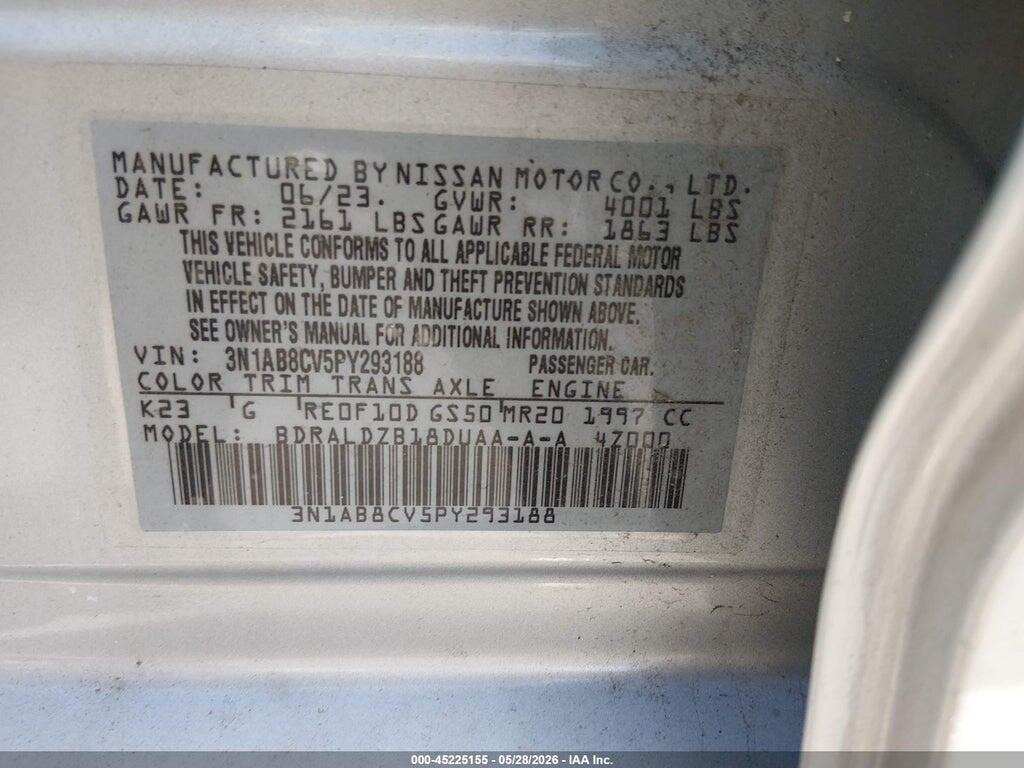 3N1AB8CV5PY293188 2023 NISSAN SENTRA photo no. 8