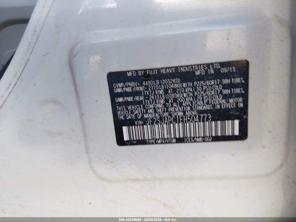 JF2SJAPC1EH504773 2014 SUBARU FORESTER photo no. 9