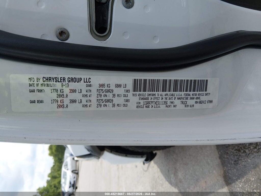 1C6RR7PTXES111356 2014 RAM 1500 photo no. 9